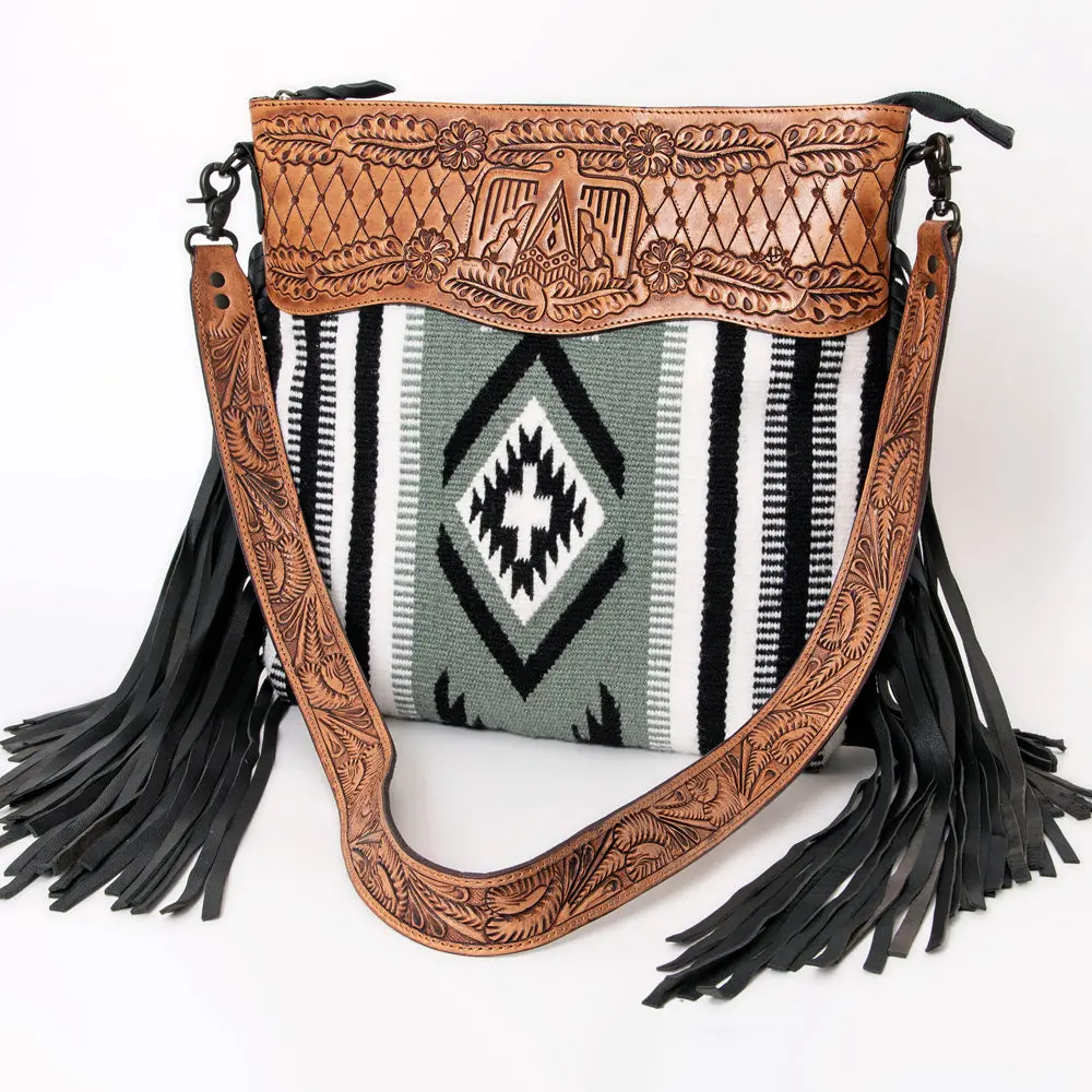 American Darling Crossbody Hand Tooled Saddle Blanket Genuine Leather Women Bag Western Handbag Purse 1