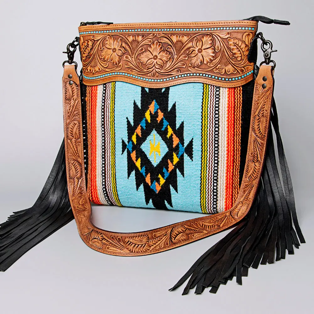 American Darling Crossbody Hand Tooled Saddle Blanket Genuine Leather Women Bag Western Handbag Purse 1
