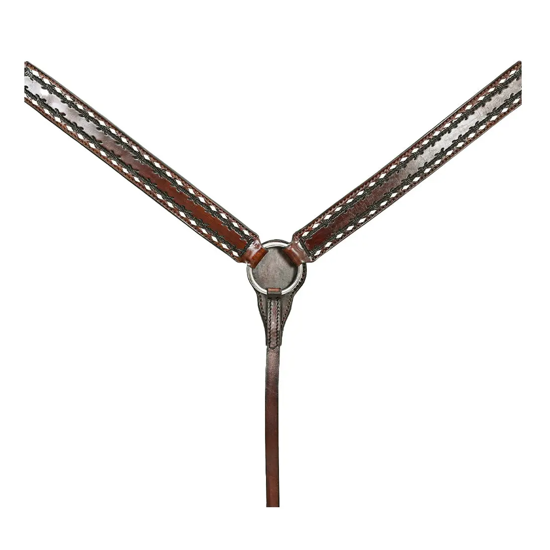 Hilason Western Horse Breast Collar American Leather Dark Brown| | Collars For Horses Set 2