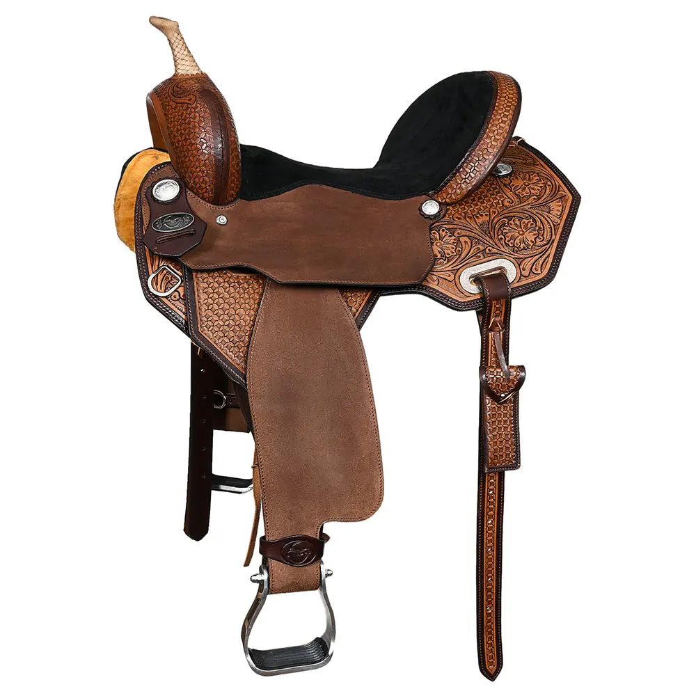 Comfytack Horse Barrel Racing Trail Pleasure American Leather Saddle Brown 1