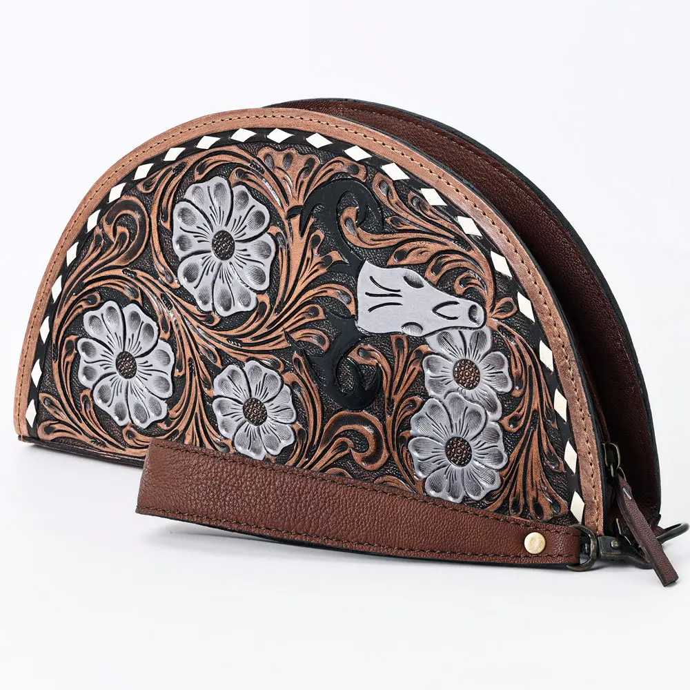 American Darling Taco Hand Tooled Genuine Leather Western Women Bag | Handbag Purse Wristlet Travel Clutch 1