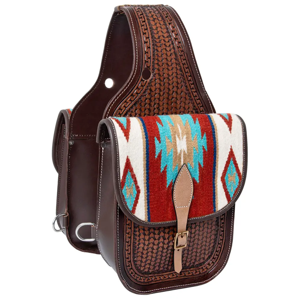 Hilason Soft Leather Horse Saddle Bag Brown | Equestrian Western Adjustable Closure 7