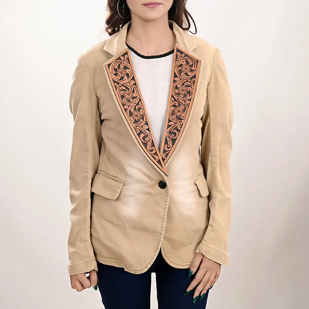 American Darling Genuine Vintage Leather Women Blazer Dress Shirt Jacket Ladies Girl| 1