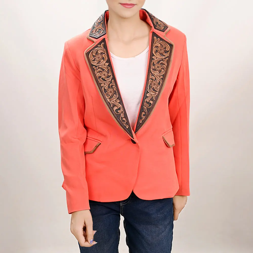 American Darling Genuine Leather Women Blazer Dress Shirt Jacket Ladies Girl| Vintage 1
