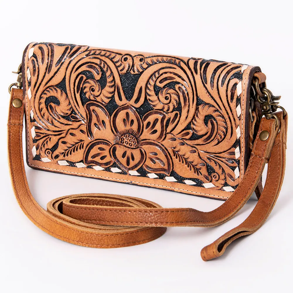 Kbm101c Ohlay Western Genuine Leather Hand Tooled Women Organiser Bags 1