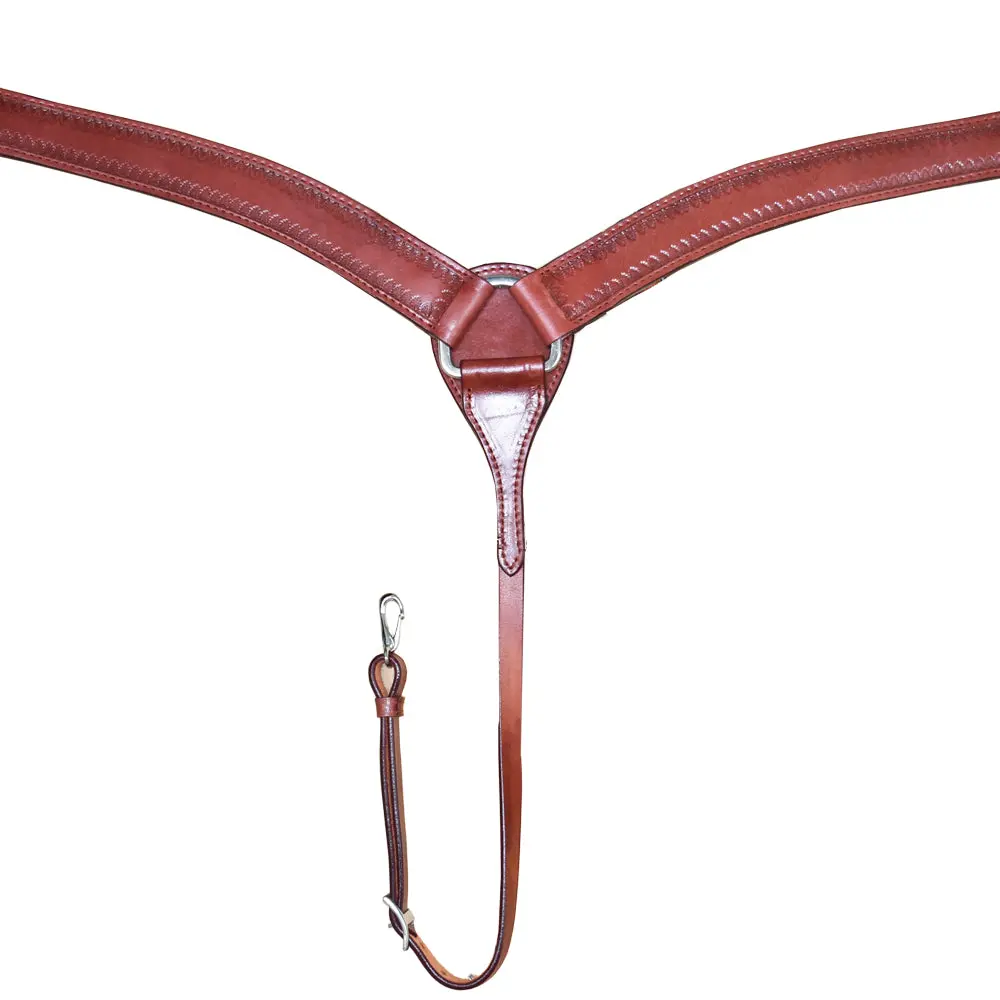 Hilason Western Horse Breast Collar Border Design American Leather 1