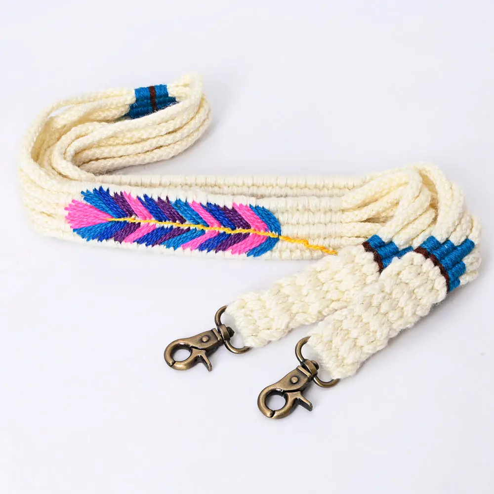 American Darling Hand Braided Wool Strand Crossbody Handle Strap For Bags Phone Wallet Purse Clutch Cellphone Holder 1