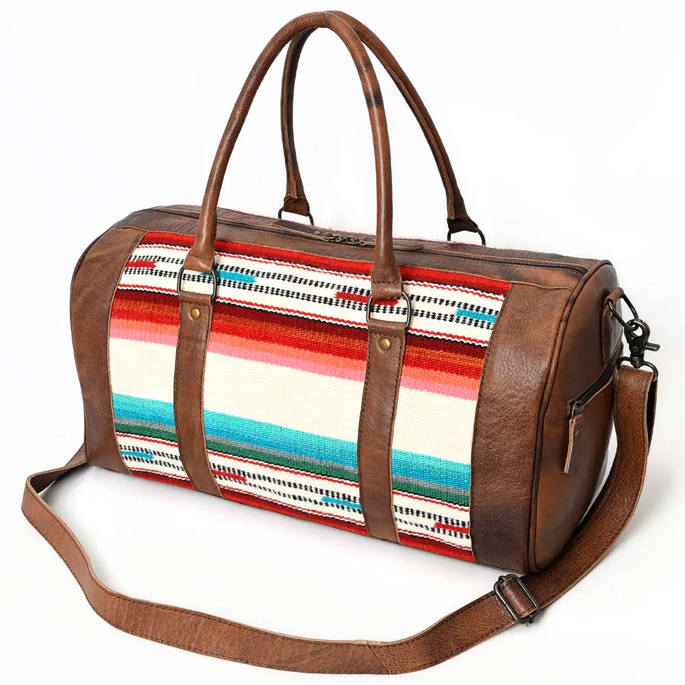American Darling Duffel Saddle Blanket Genuine Leather Western Women Bag | Handbag Duffel Weekend Travel Bags For 1