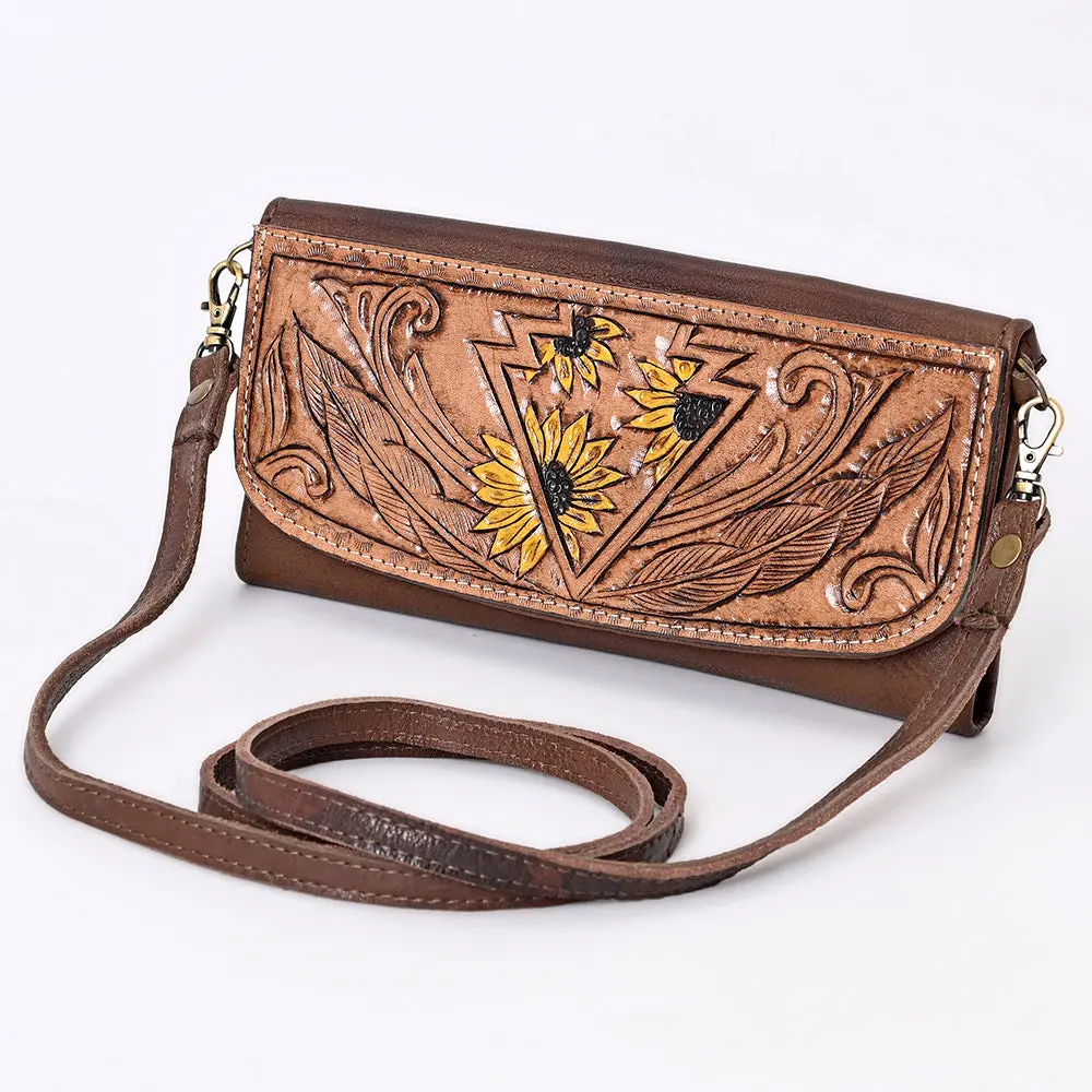 American Darling Wallet Hand Tooled Genuine Leather Western Women Bag | Handbag Purse Wristlet Travel Clutch 26