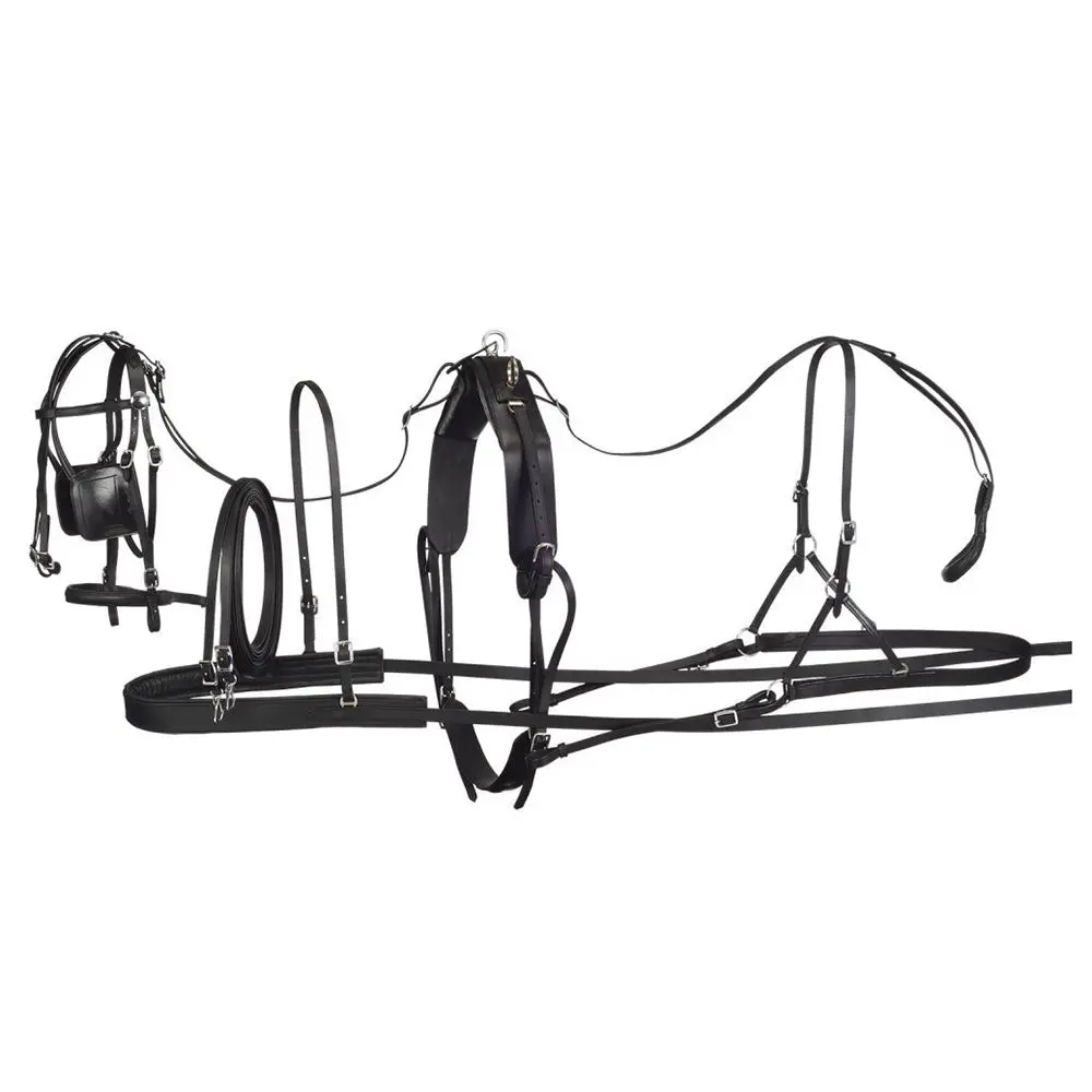Medium Tough 1 Western Horse Royal King Genuine Leather Pony Harness Black 1