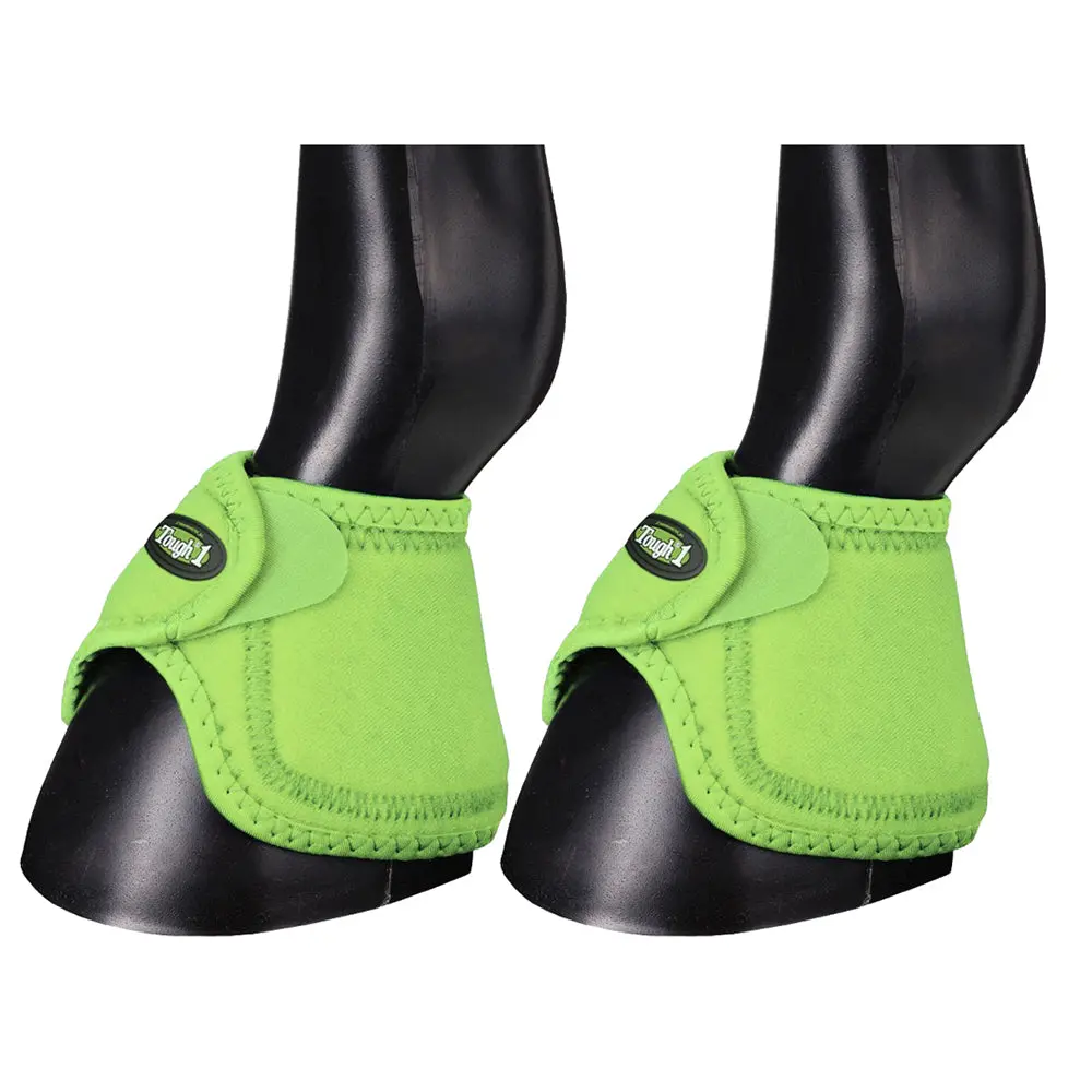 Large Tough 1 No Turn Quick Wrap Extreme Vented Neoprene Horse Bell Boots Green 1