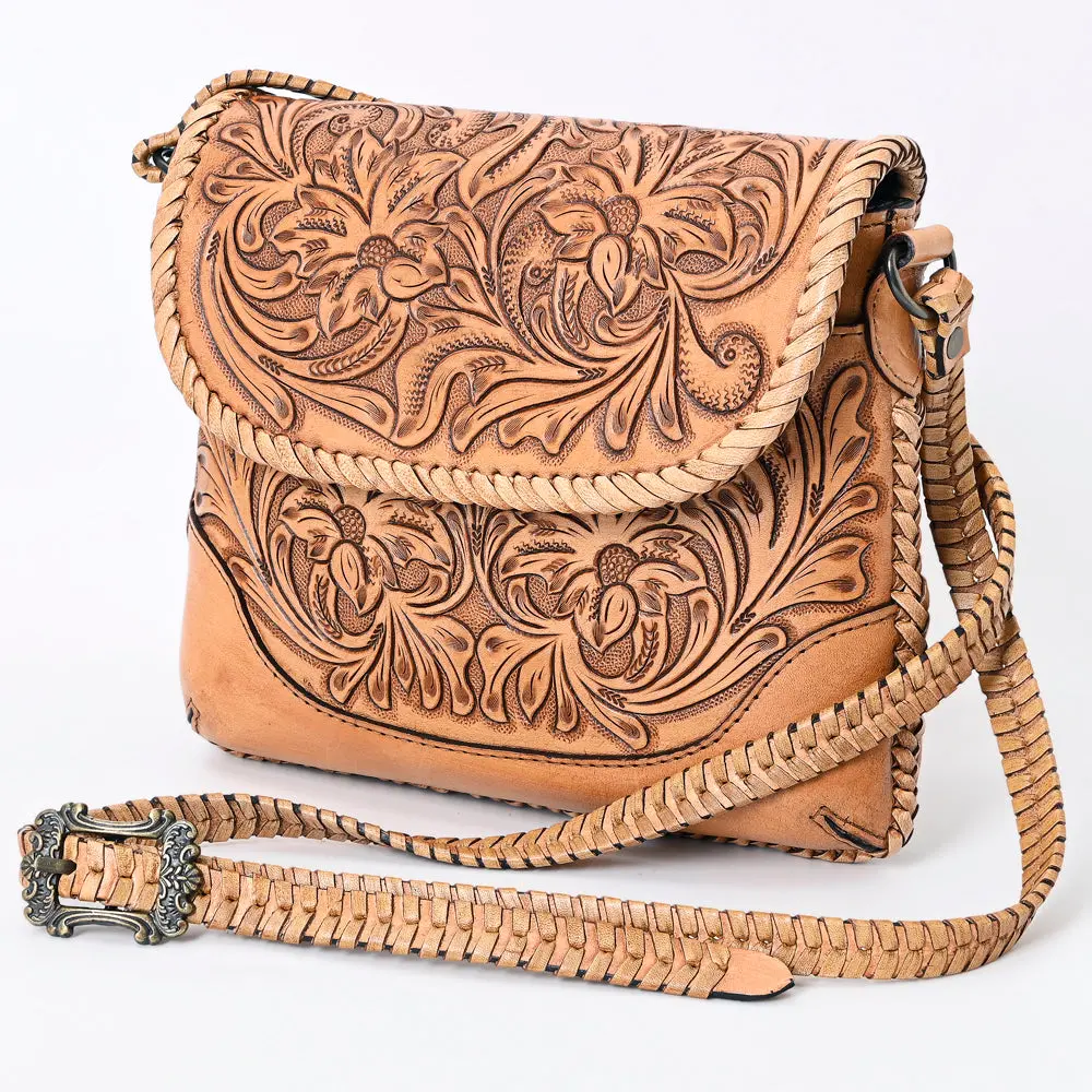 American Darling Western Leather Crossbody Bag – Handcrafted With Hand-Tooled Floral Carving, Genuine Leather, Durable And Stylish 1