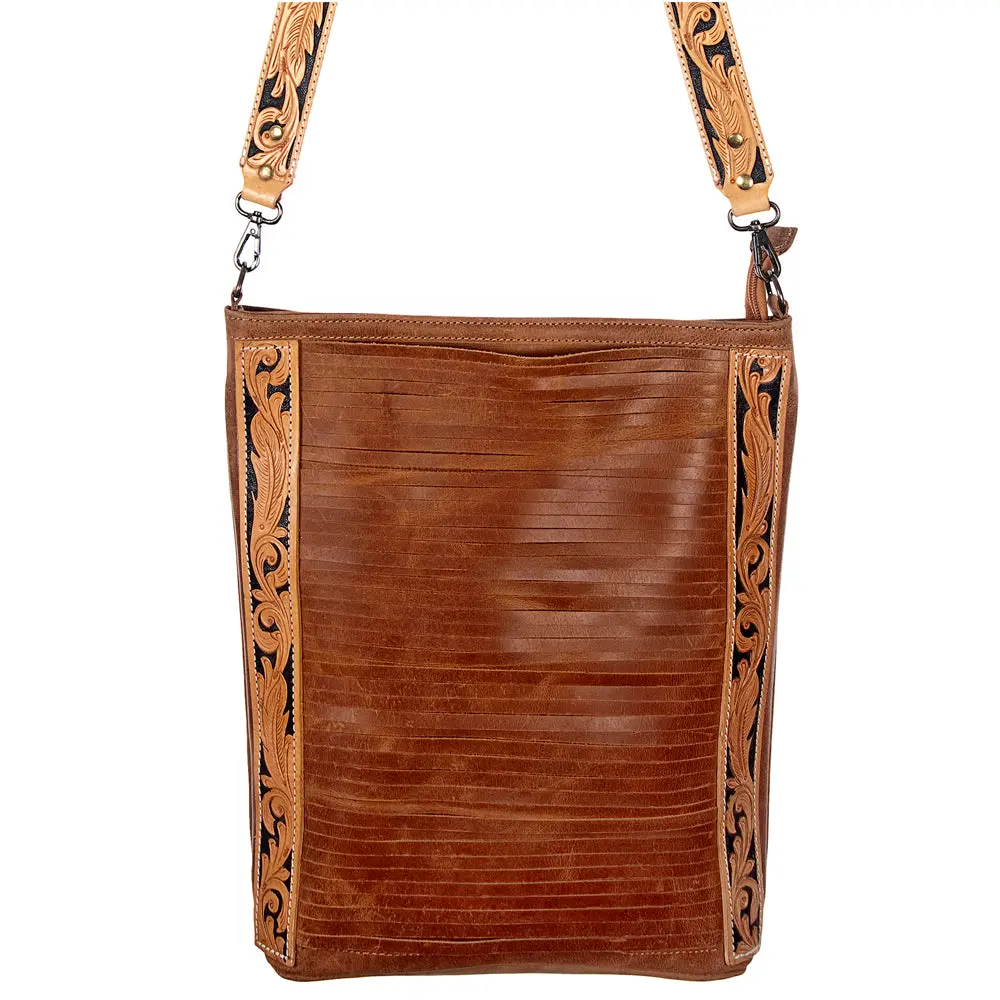 American Darling Large Cross Body Bag Hand Tooled Vegetable Tanned Full Grain Leather Western Crossbody For Women 1