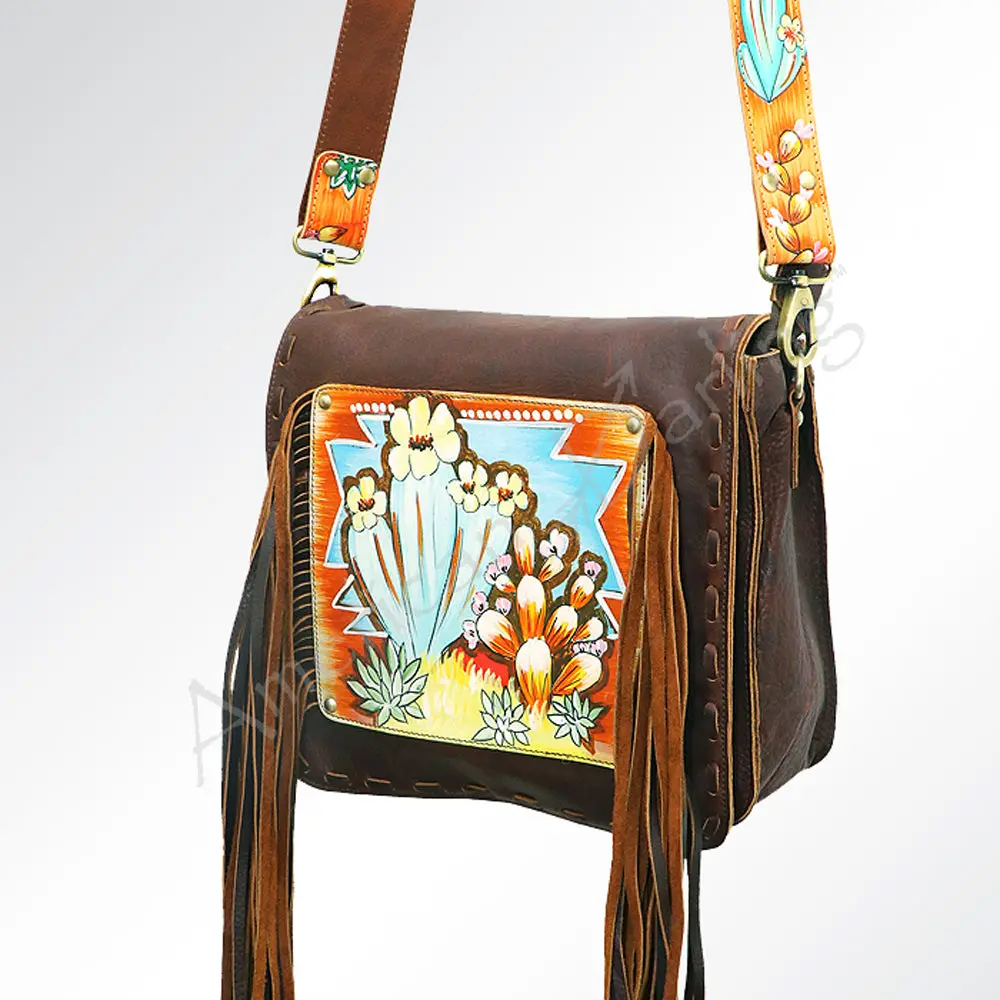 American Darling Crossbody Hand Painted Full Grain Genuine Leather Western Women Bag Handbag Purse 1