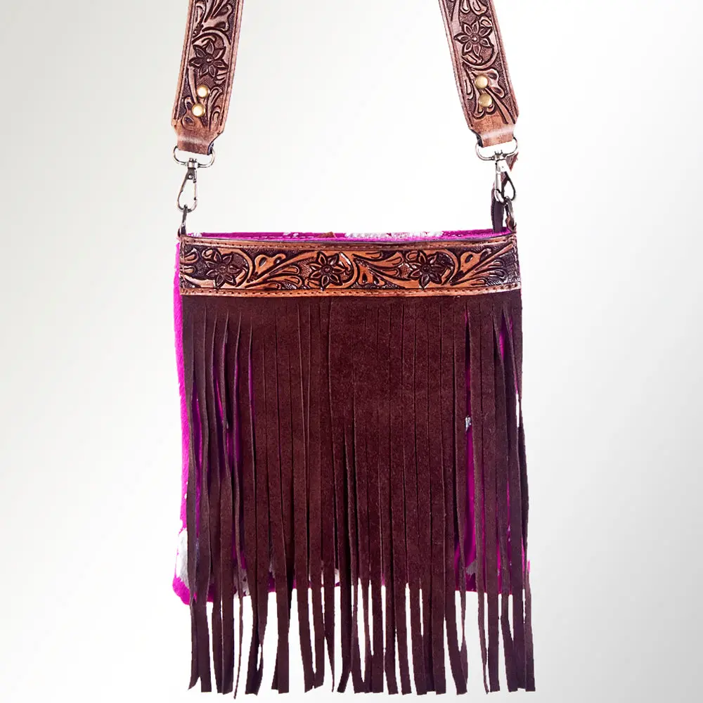 American Darling Cross Body Hand Tooled Hair On-Genuine Leather Western Women Bag Handbag Purse | Crossbody For Cute 1