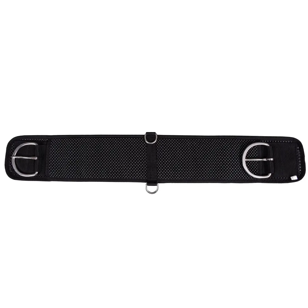 32 In Hilason Horse Mesh Neoprene Cinch Girth Stainless Steel Black 1
