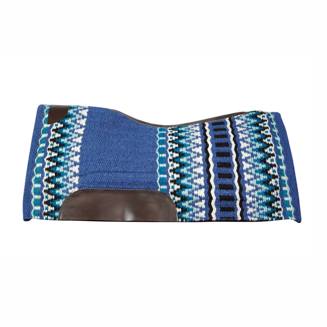 Tuffrider Contoured Double Weave Western Saddle Pad- Blue 1