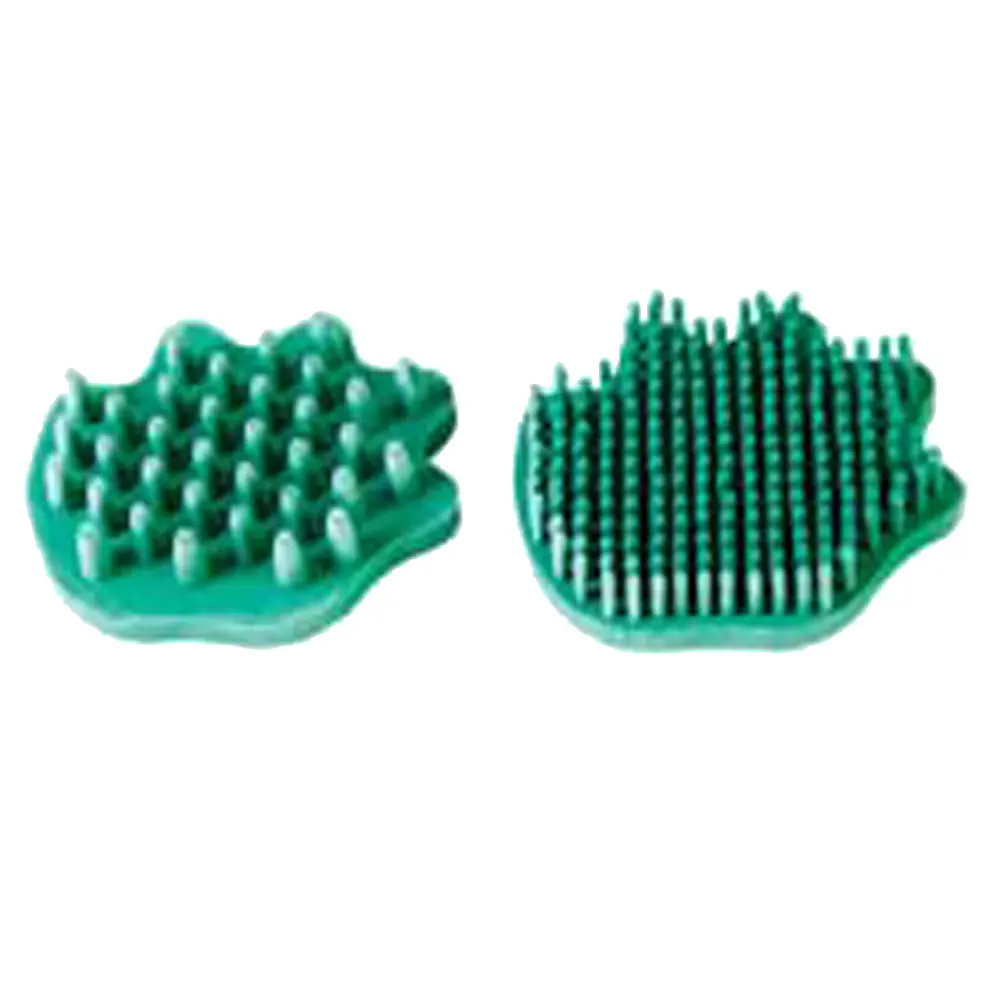 Hilason Horse Cleaner And Groomer Brush Set Of 2 Green 1