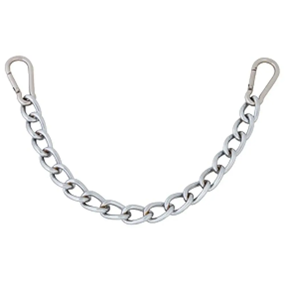 9-1/2" Hilason Western Easy Clip Curb Bit Chain Heavy Duty Chrome Steel W/ Snap 1