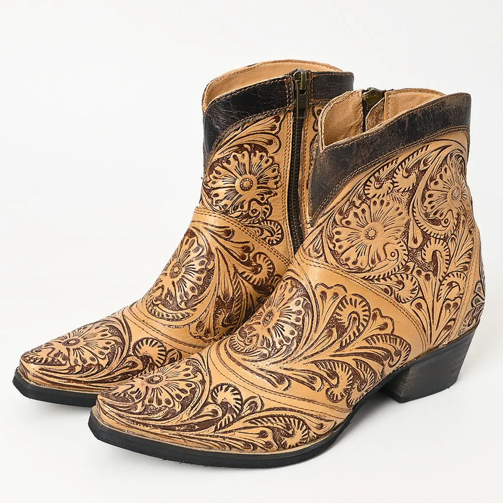 American Darling Hand Tooled, Carved Genuine Leather Sandal Footwear Flip Flop | Tooled 1