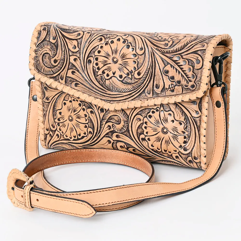 American Darling Wallet Hand Tooled Genuine Leather Western Women Bag | Wristlet Travel 1