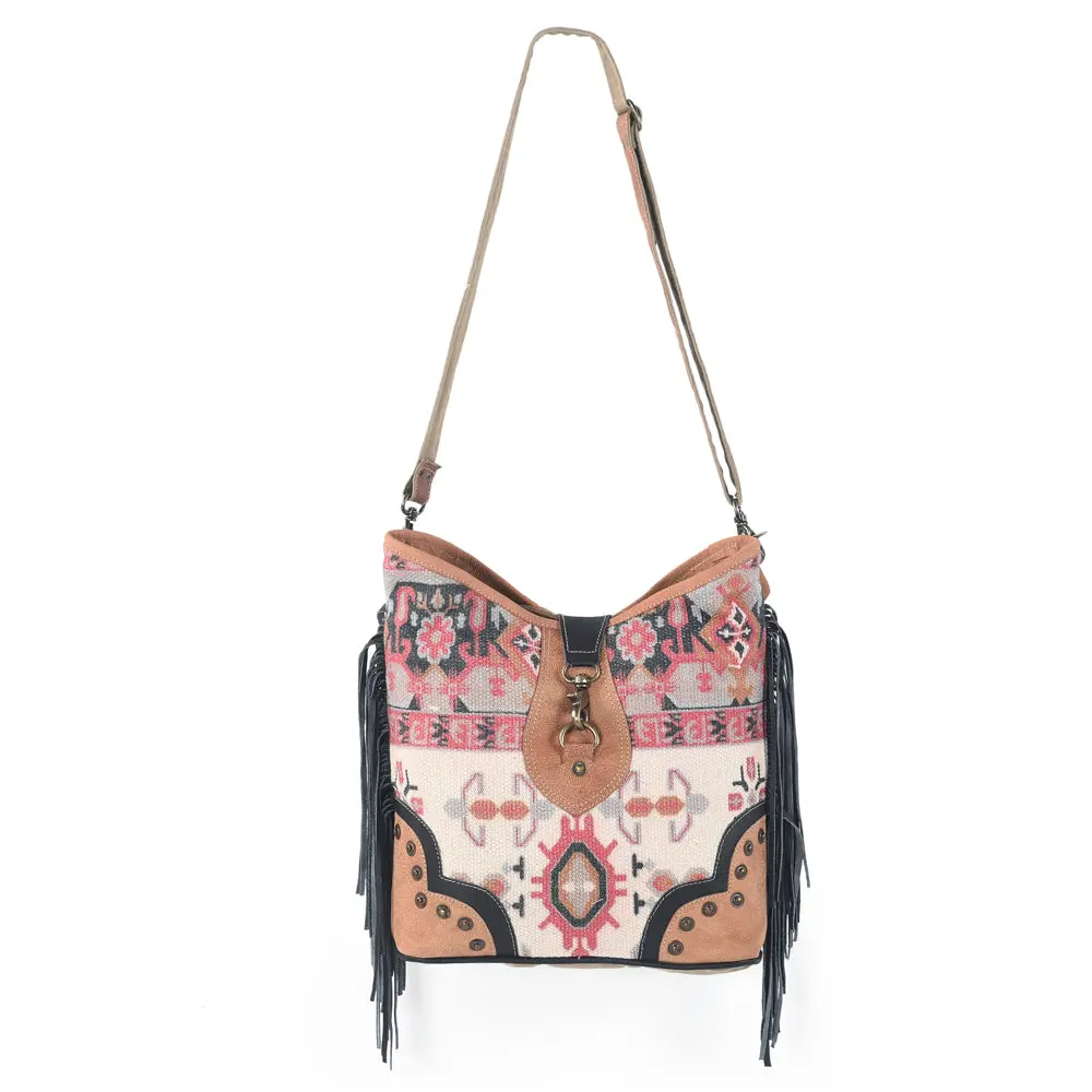 Ohlay Large Crossbody Upcycled Canvas Genuine Leather Women's Bag Western Handbag Purse | Womens Handbags Purses For Women, Summer 1