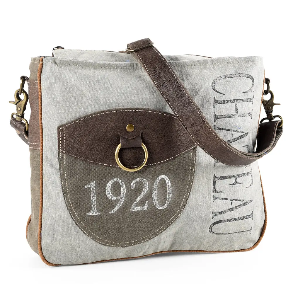 Ohlay Messenger Upcycled Canvas Genuine Leather Women's Bag Western Handbag Purse | Womens Handbags Purses For Women, Summer 1