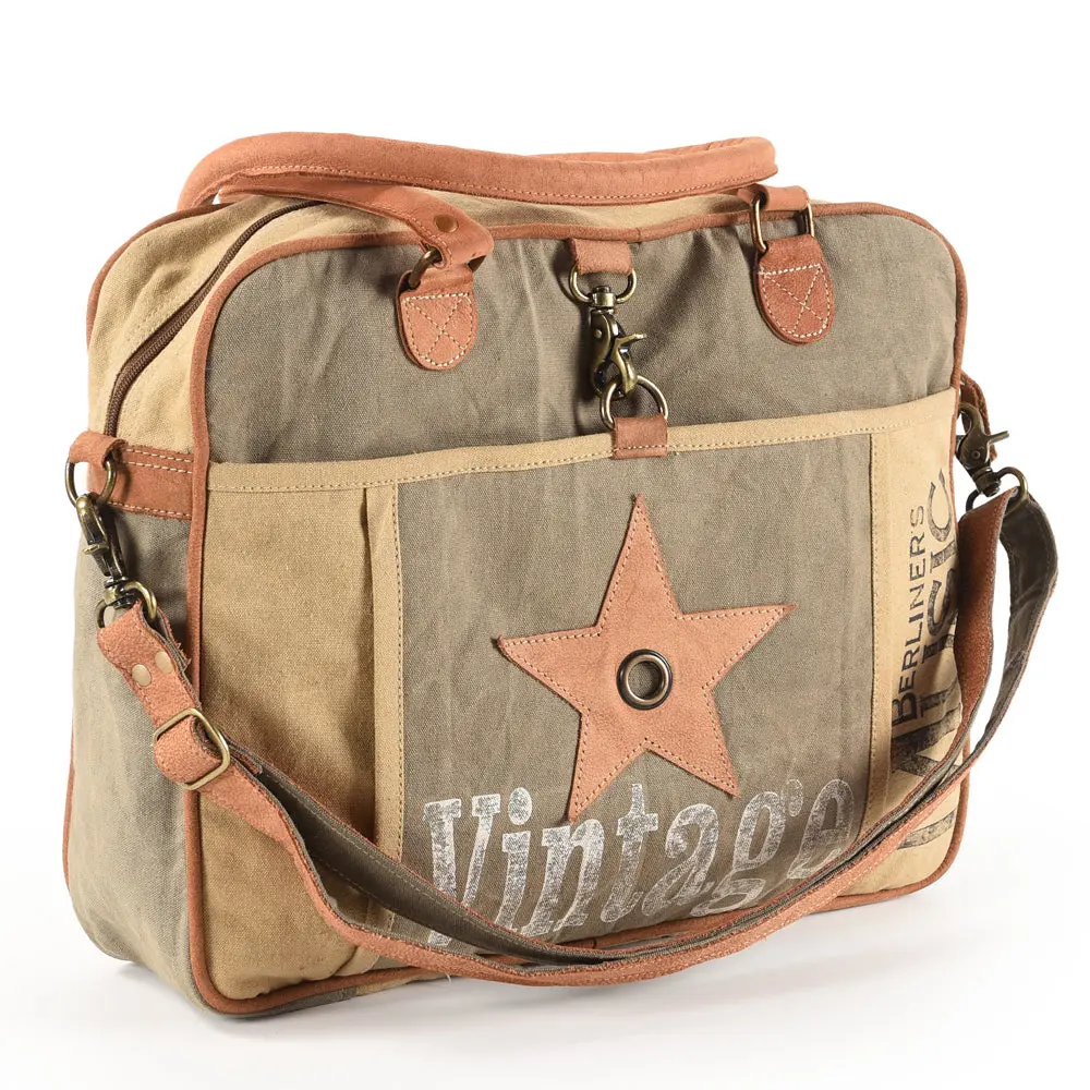 Ohlay Messenger Upcycled Canvas Genuine Leather Women's Bag Western Handbag Purse | Womens Handbags Purses For Women, Summer 1