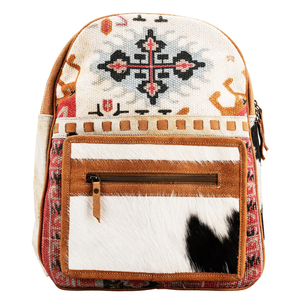 Ohlay Backpack Upcycled Canvas Hair-On Genuine Leather Women Bag Western Handbag Purse Womens Handbags Belt For Purses Summer 1