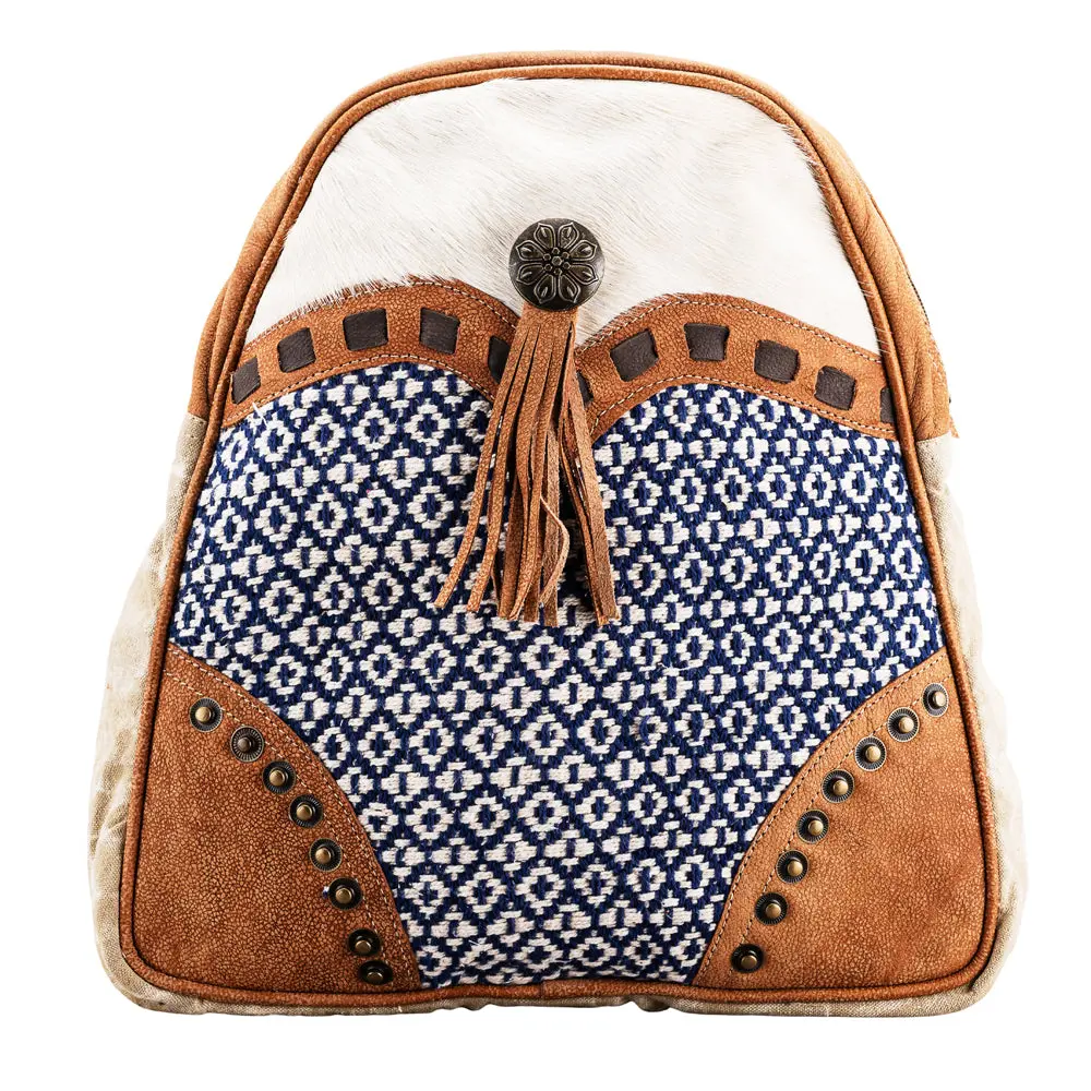 Ohlay Backpack Upcycled Canvas Hair-On Genuine Leather Women Bag Western Handbag Purse Womens Handbags Belt For Purses Summer 1