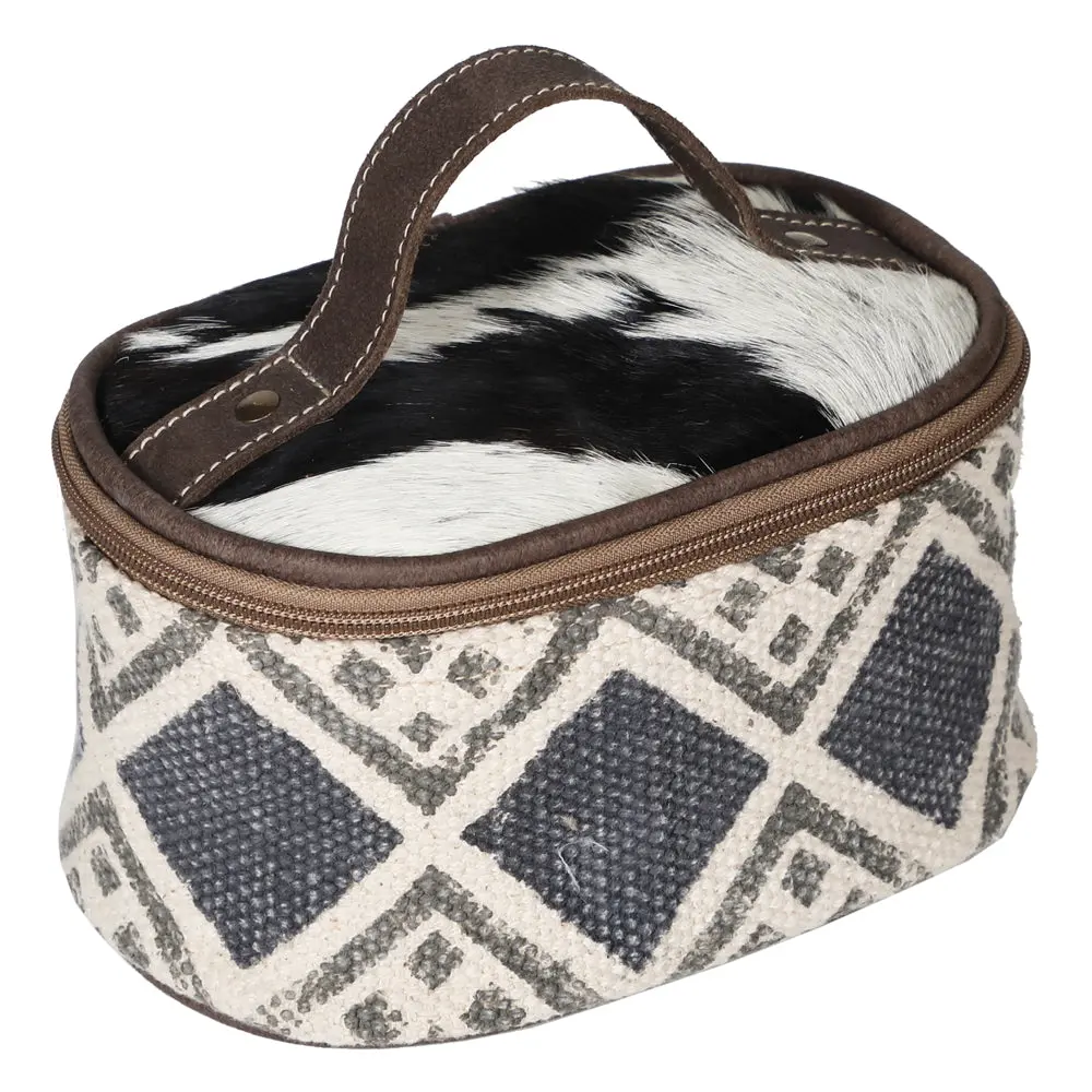 Ohlay Jewelry Case Upcycled Wool Hair-On Genuine Leather Women Bag Western Handbag Purse Womens Handbags 1