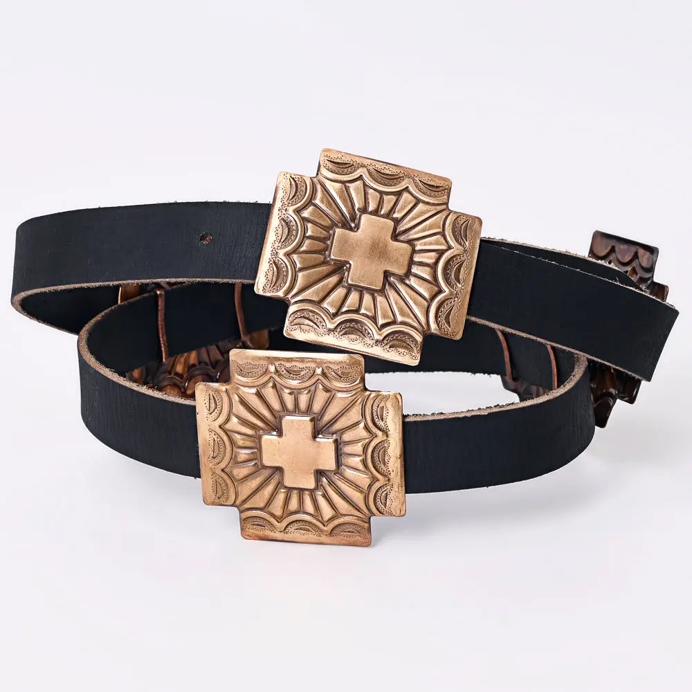 American Darling Full Grain Genuine Leather Belt Womens Western With Removable Buckle Hunter Green Small 1