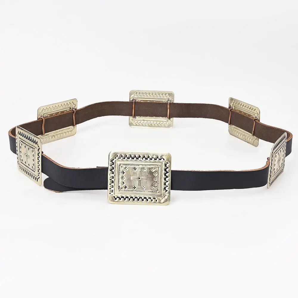 American Darling Full Grain Genuine Leather Belt Womens Western With Removable Buckle Hunter Green Small 1