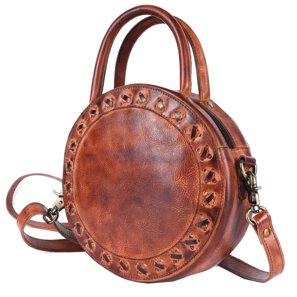 Never Mind Nmbgm136a Canteen Vintage Handmade Genuine Cowhide Leather Women Bag Western Handbag Purse 1