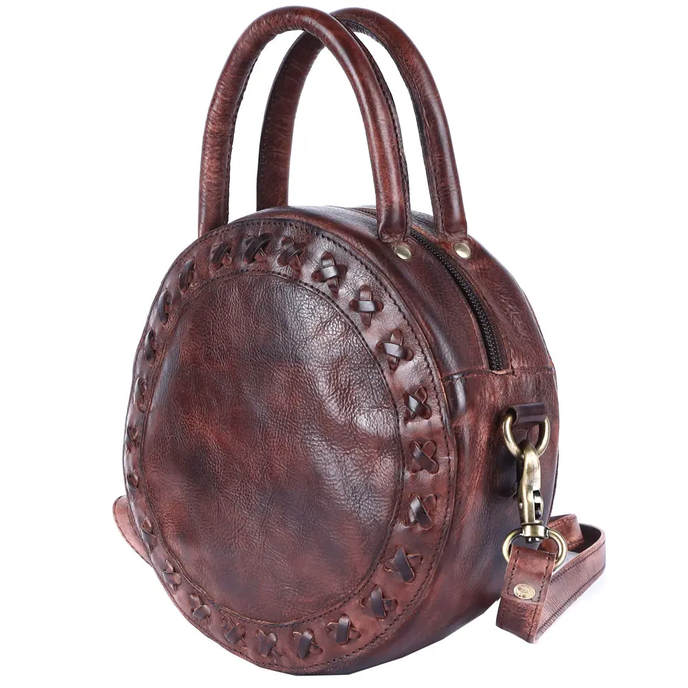 Never Mind Nmbgm136b Canteen Vintage Handmade Genuine Cowhide Leather Women Bag Western Handbag Purse 1