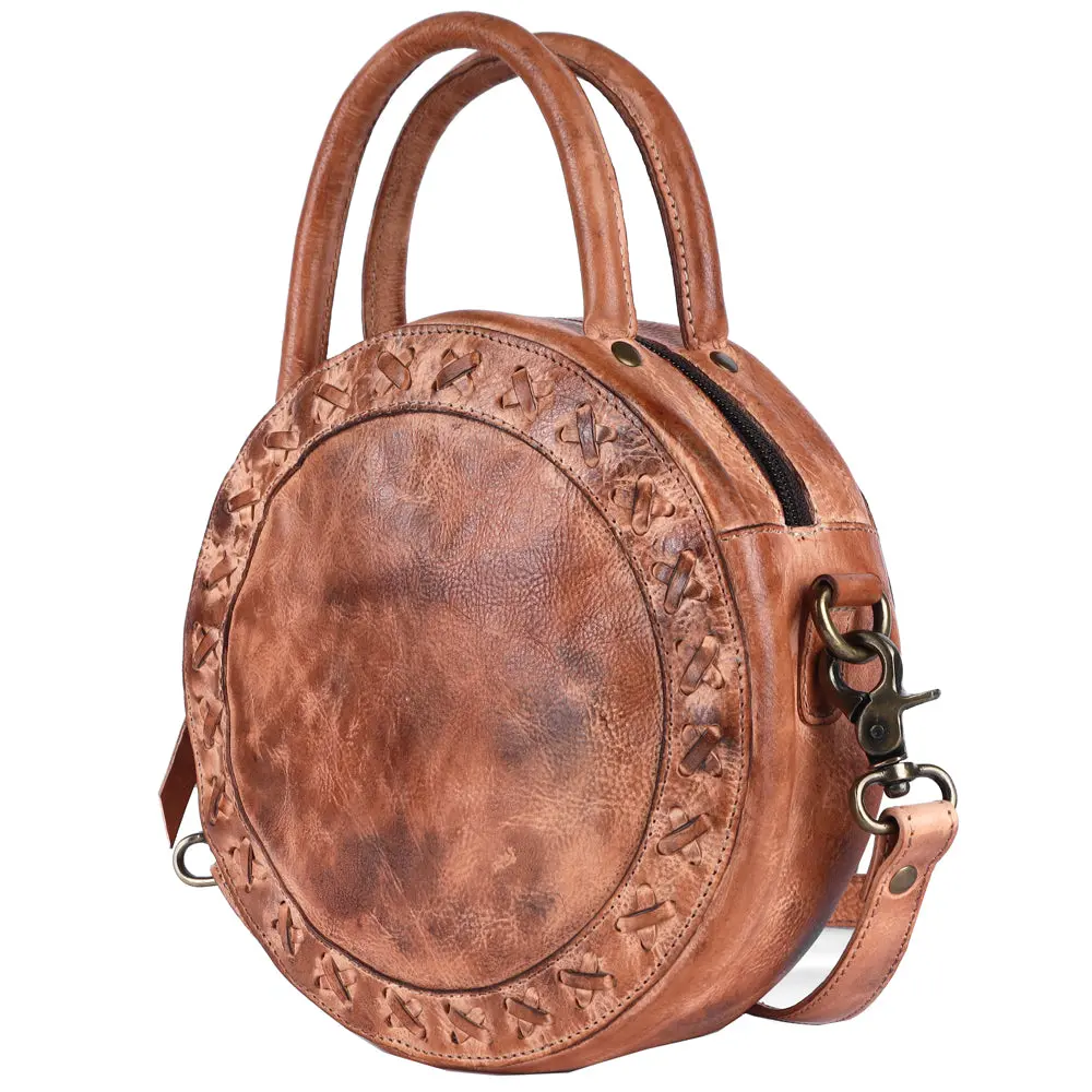 Never Mind Nmbgm136c Canteen Vintage Handmade Genuine Cowhide Leather Women Bag Western Handbag Purse 1