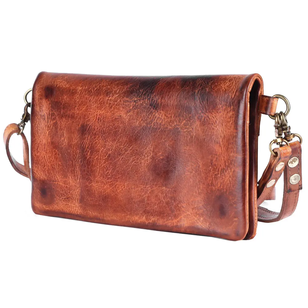 Never Mind Nmbgm140c Wallet Vintage Handmade Genuine Cowhide Leather Women Bag Western Handbag Purse 3