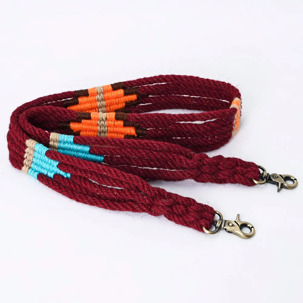 American Darling Adwsx901 Hand Braided Wool Strand Crossbody Handle Strap For Bags 1