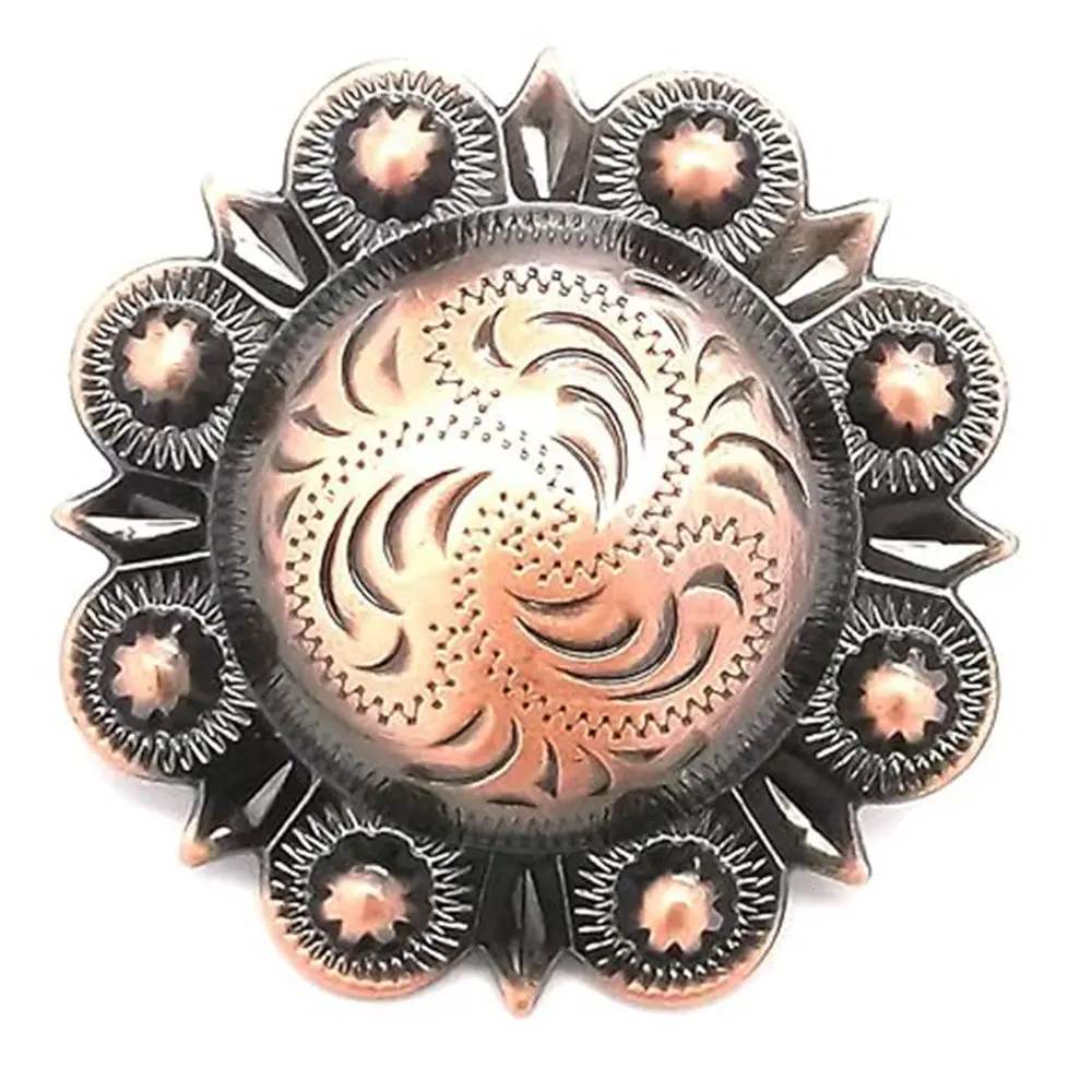 1 In Hilason Berry Concho Screw-Ac Back Order Carvedberry Saddle Bling Cowgirl 1