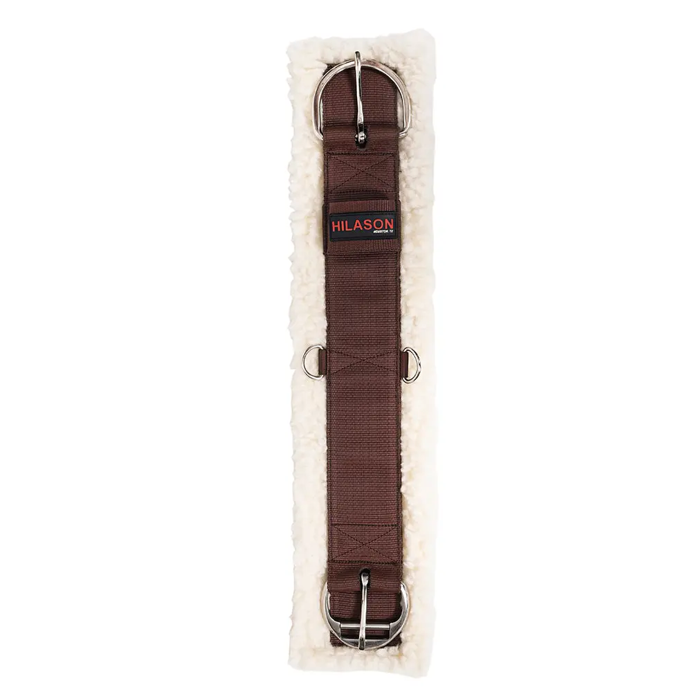 Hilason Western Horse Nylon Cinch With White Fleece | Saddle 1