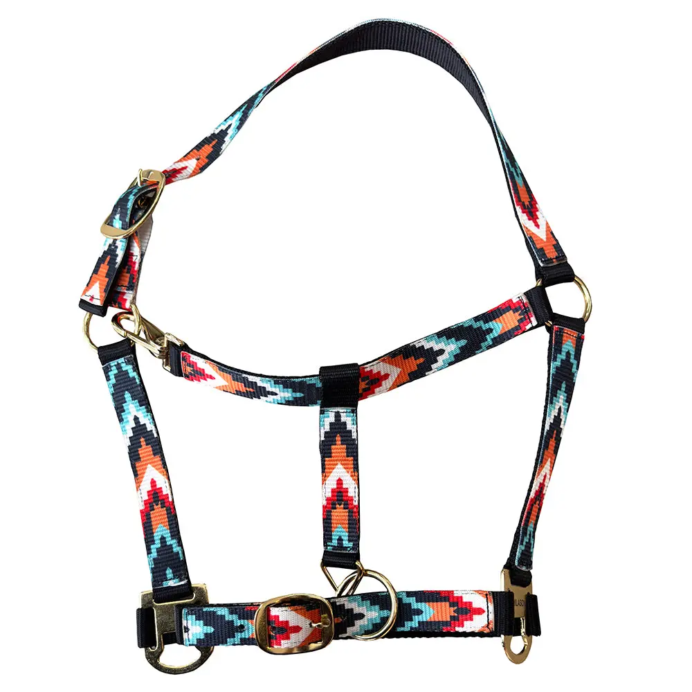 Hilason Western Horse Top Grade Nylon Comfortable & Flexible Halter Multi 1