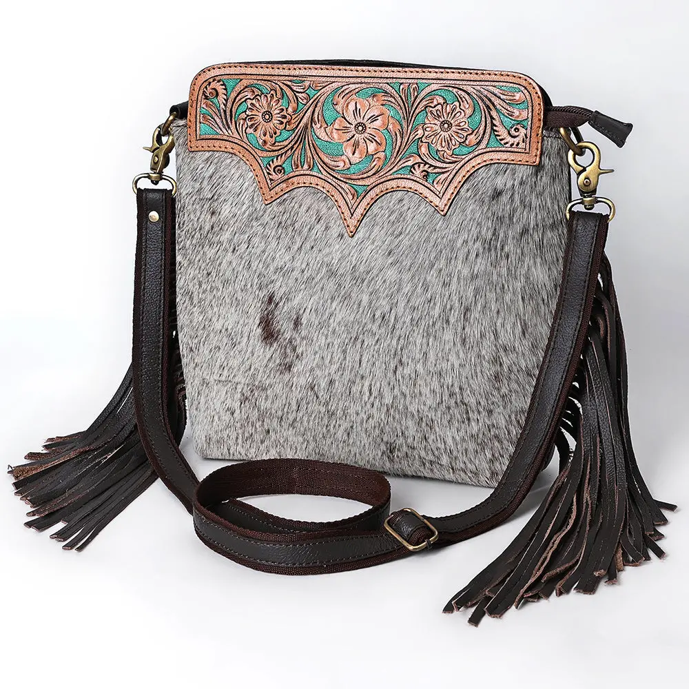 Ohlay Bags Skba116 Cross Body I Hand Tooled Hair-On Genuine Leather Women Bag Western Handbag Purse 1