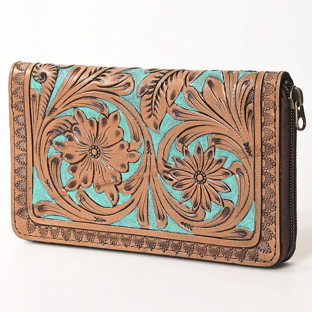 Ohlay Wallet Hand Tooled Genuine Leather Women Bag Western Handbag Purse | Womens Handbags |Leather Belt For Summer 1