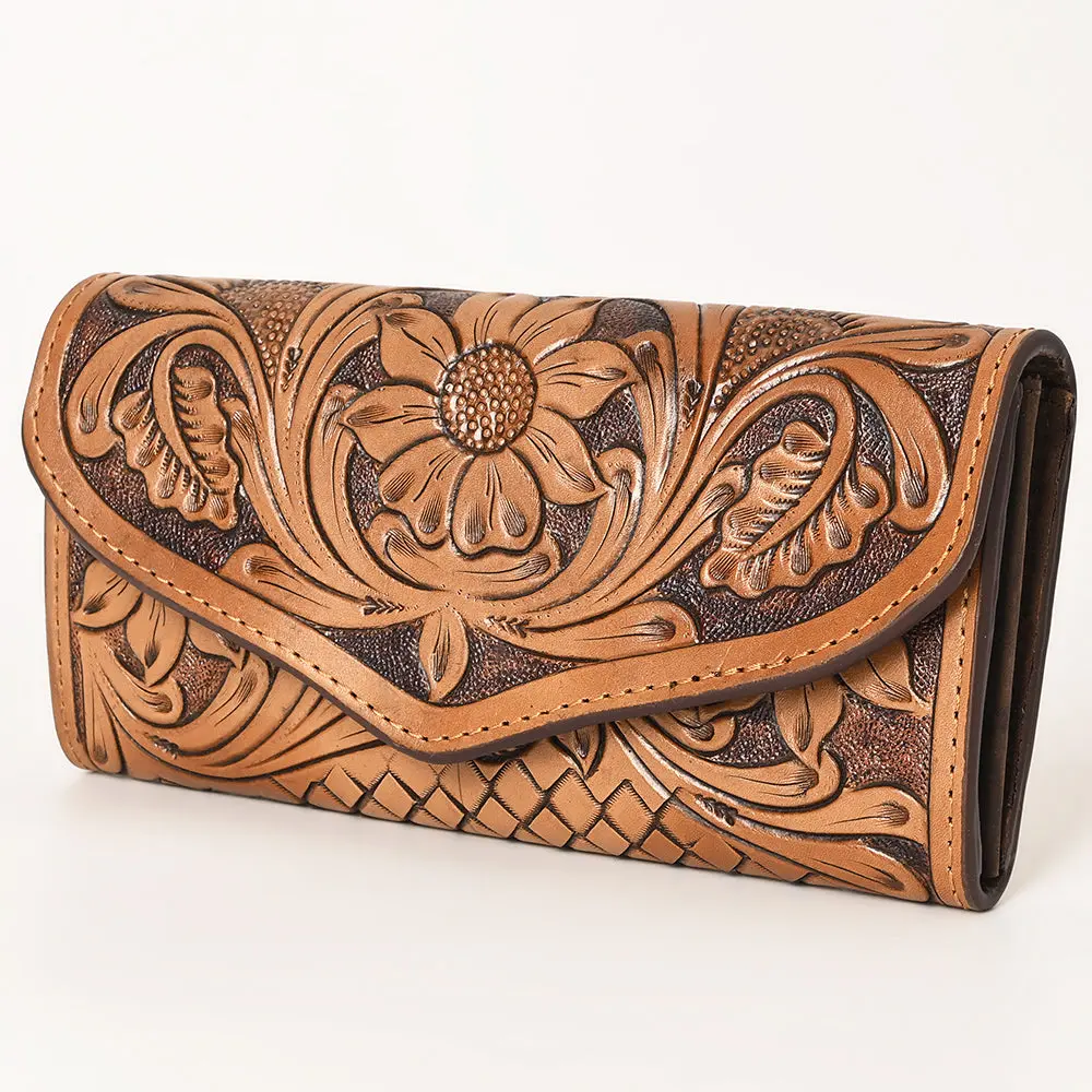 Ohlay Wallet Hand Tooled Genuine Leather Women Bag Western Handbag Purse | Womens Handbags |Leather Belt For Summer 1