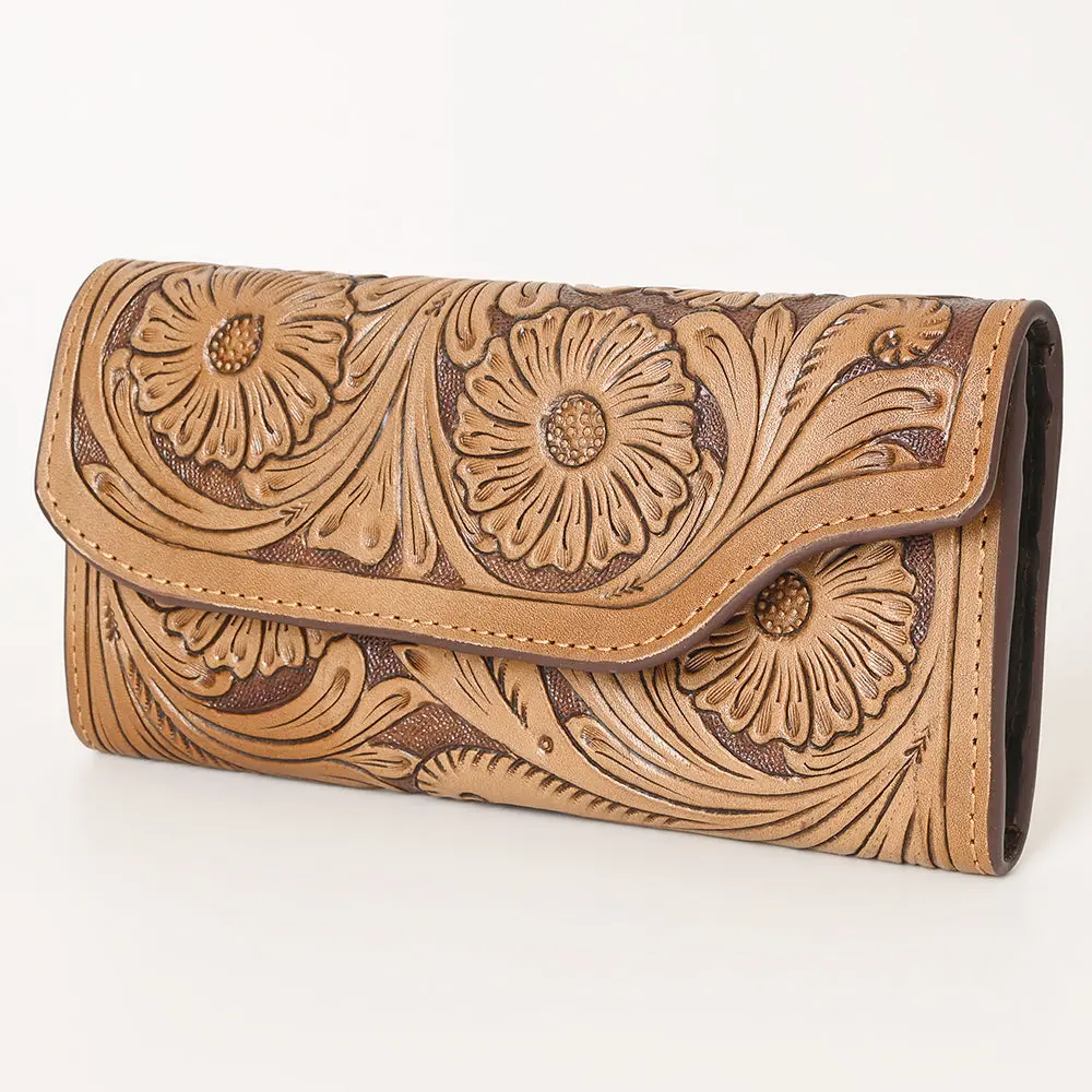 Ohlay Wallet Hand Tooled Hair-On Genuine Leather Women Bag Western Handbag Purse | Womens Handbags |Leather Belt For Summer 1