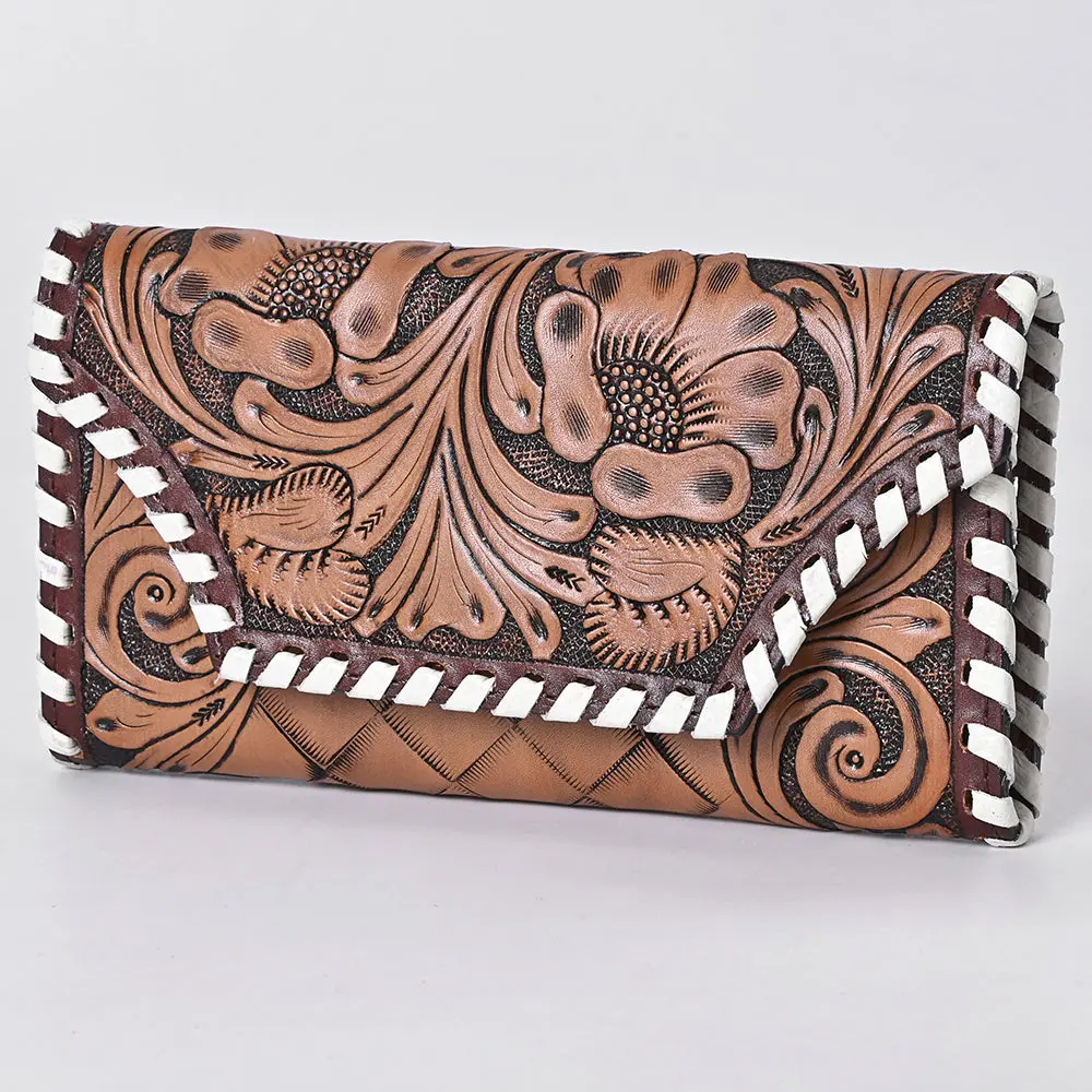 Ohlay Wallet Hand Tooled Hair-On Genuine Leather Women Bag Western Handbag Purse | Womens Handbags |Leather Belt For Summer 1