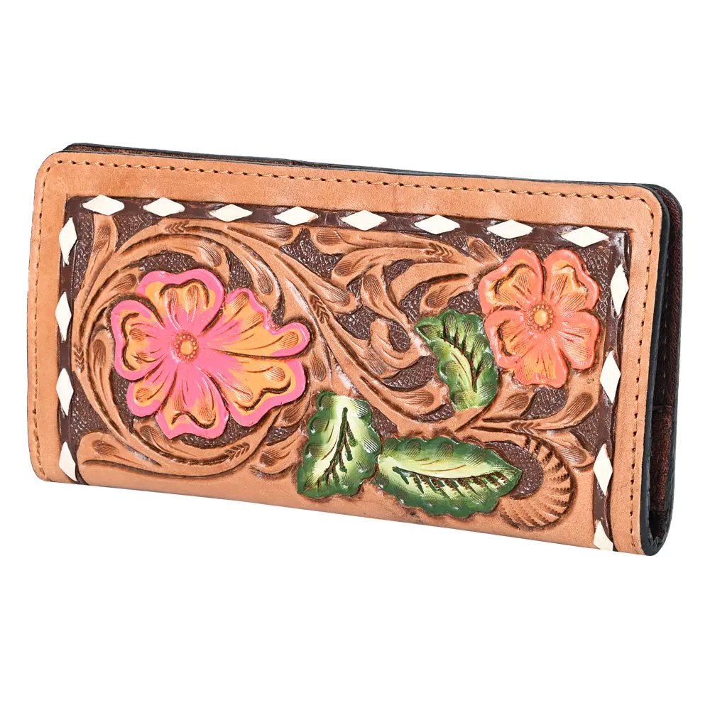 Ohlay Wallet Hand Tooled Genuine Leather Women Bag Western Handbag Purse | Womens Handbags |Leather Belt For Summer 1