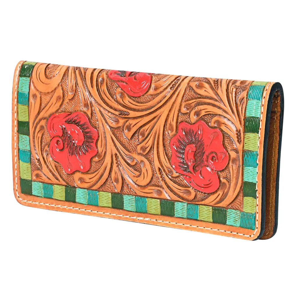 Ohlay Wallet Hand Tooled Genuine Leather Women Bag Western Handbag Purse | Womens Handbags |Leather Belt For Summer 1