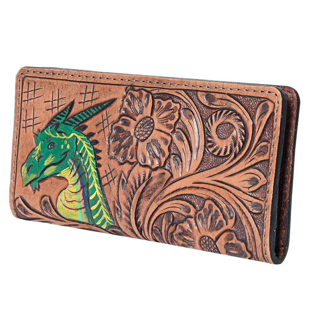 Ohlay Wallet Hand Tooled Genuine Leather Women Bag Western Handbag Purse | Womens Handbags |Leather Belt For Summer 1