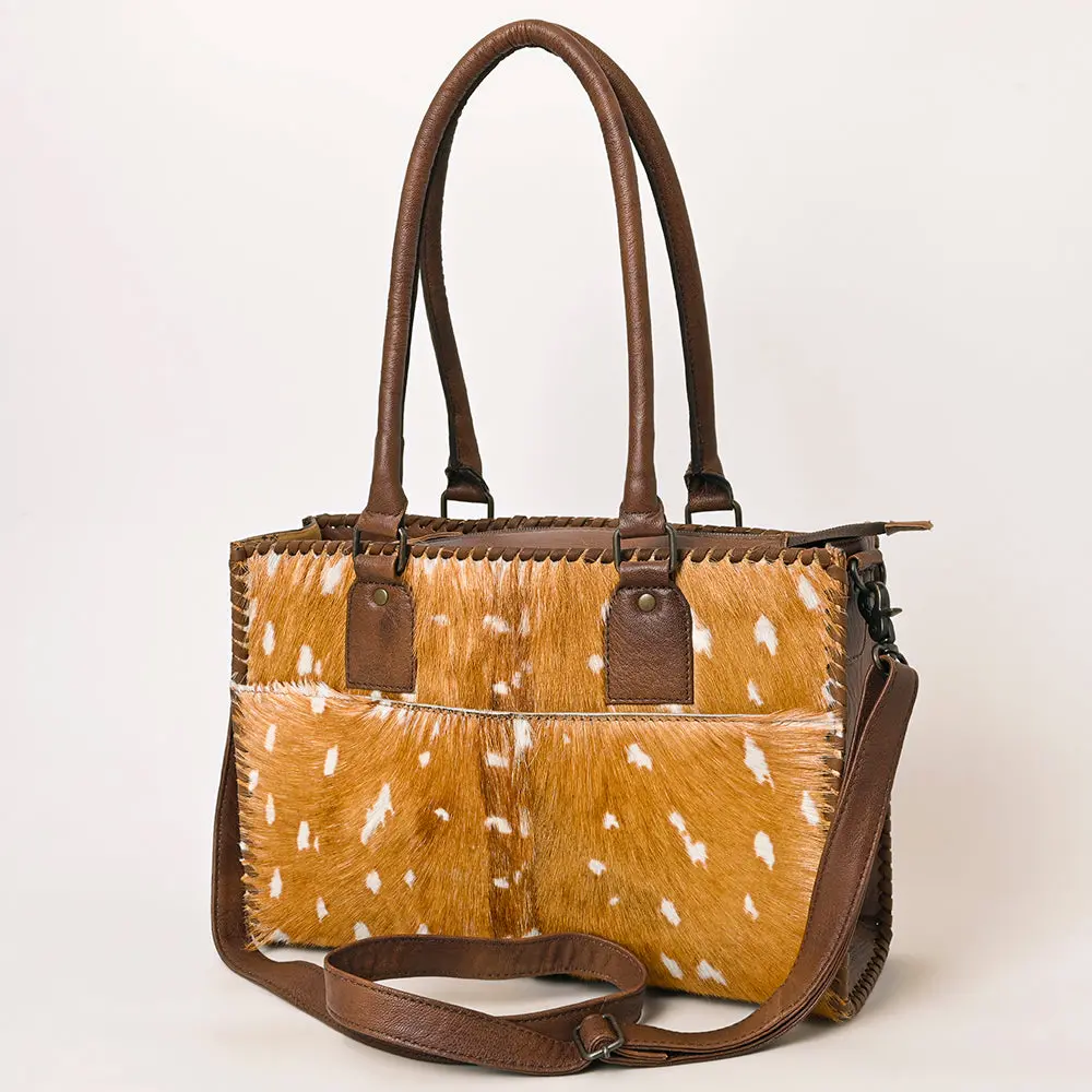 American Darling Women’S Hair-On Cowhide Western Tote Bag, Genuine Leather Shoulder Handbag 10In (H) X 14In (W) X 3.5In (D) 1